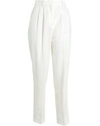 BOSS - Ivory Pants Linen, Viscose, Elastane - Lyst