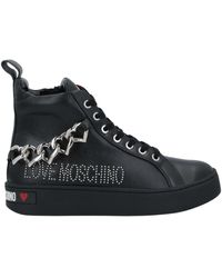 love moschino high top sneakers