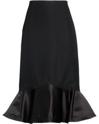Fendi - Midi Skirt Virgin Wool, Silk - Lyst