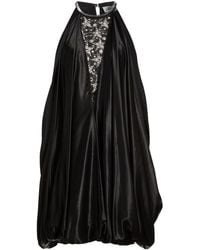 Lanvin - Mini Dress Viscose, Silk, Glass, Polyester, Brass - Lyst