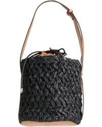 Anita Bilardi - Shoulder Bag Paper, Synthetic Raffia, Leather - Lyst