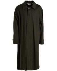 Aspesi - Dark Coat Virgin Wool, Alpaca Wool - Lyst