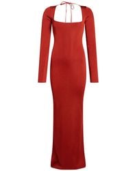 LA GALPA - Rust Maxi Dress Recycled Viscose - Lyst