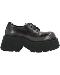 Vic Matié - Charcoal Lace-Up Shoes Leather - Lyst