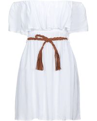 Motel Short Dress - White
