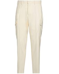 Lardini - Cream Pants Virgin Wool, Elastane - Lyst