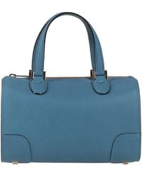Valextra - Babila Mini -- Azure Handbag Calfskin - Lyst