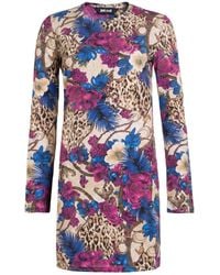 Just Cavalli - Mini Dress Cotton, Elastane - Lyst