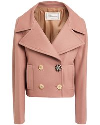 Blumarine - Coat Virgin Wool, Polyamide, Viscose, Wool - Lyst