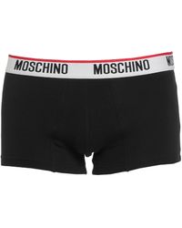 Moschino Baumwolle Shorts mit Logo-Bund in Schwarz für Herren Herren Bekleidung Unterwäsche Boxershorts 