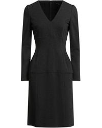 Paule Ka - Charcoal Midi Dress Viscose, Polyamide, Elastane, Polyester - Lyst