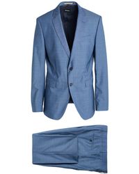BOSS - Slate Suit Virgin Wool, Silk, Elastane - Lyst