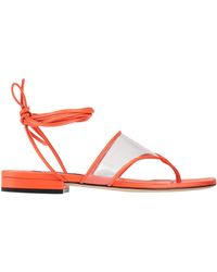 Sergio Rossi - Thong Sandal Leather, Pvc - Lyst