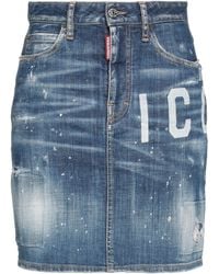 DSquared² - Denim Skirt - Lyst