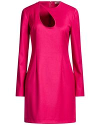 Suoli - Fuchsia Mini Dress Polyester, Viscose, Elastane - Lyst