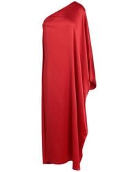 KARL LAGERFELD - One-Shoulder Satin-Finish Dress - Lyst