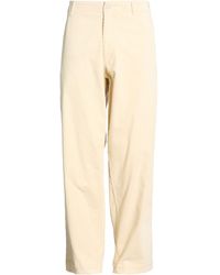 Emporio Armani - Ivory Pants Cotton, Elastane - Lyst
