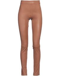 Theory - Pants Lambskin, Cotton, Elastane - Lyst