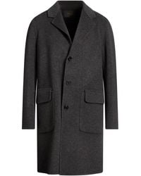 Paltò - Fabbrica Charcoal Coat Wool, Nylon - Lyst
