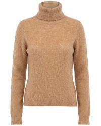 Sportmax - Sand Turtleneck Alpaca Wool, Polyamide, Elastane - Lyst