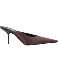 Victoria Beckham - Chocolate Mules & Clogs Textile Fibers - Lyst