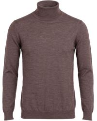 Fedeli - Taupe Turtleneck Virgin Wool - Lyst