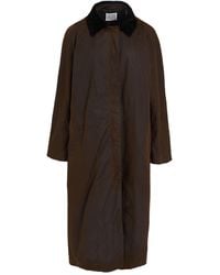 TOTEME - Chocolate Overcoat & Trench Coat Organic Cotton - Lyst