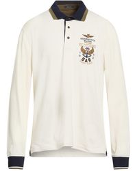 Aeronautica Militare - Ivory Polo Shirt Cotton, Elastane - Lyst
