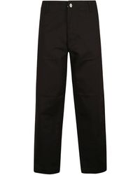 Emporio Armani - Pantalon en coton à coupe ample - Lyst