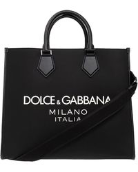 Dolce & Gabbana - Shopper mit gummiertem Logo - Lyst