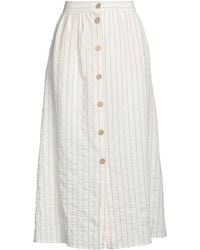 Caractere - Ivory Midi Skirt Cotton, Viscose, Elastane - Lyst