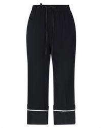 Womens Clothing Trousers RED Valentino High-rise Cropped Leather Pants in Black Slacks and Chinos Capri and cropped trousers 