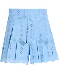 Rebel Queen - Sky Shorts & Bermuda Shorts Cotton - Lyst