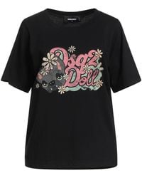 DSquared² - T-Shirt Cotton, Elastane - Lyst