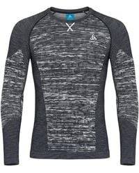Odlo - Charcoal T-Shirt Recycled Polyester, Recycled Polyamide, Polyamide, Recycled Elastane, Elastane - Lyst