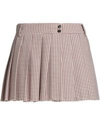 Jucca - Ivory Mini Skirt Cotton, Virgin Wool, Polyamide, Elastane - Lyst