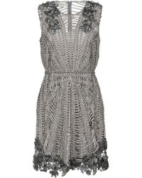 Alberta Ferretti Short Dress - Gray