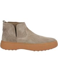 Tod's - Ankle Boots Leather, Textile Fibers - Lyst