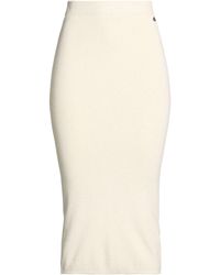 Dixie - Cream Midi Skirt Viscose, Polypropylene, Polyamide, Elastane - Lyst