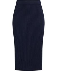 iBlues - Midnight Midi Skirt Wool, Viscose, Polyamide, Cashmere - Lyst