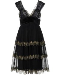 Alberta Ferretti - Midi Dress Silk, Polyamide, Viscose - Lyst