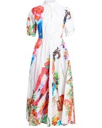 Stella Jean - Midi Dress Cotton - Lyst