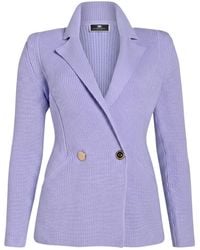 Elisabetta Franchi - Lilac Blazer Wool, Acrylic, Polyester, Polyamide - Lyst