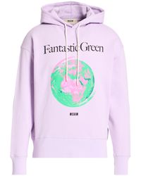 MSGM - Lilac Sweatshirt Organic Cotton - Lyst