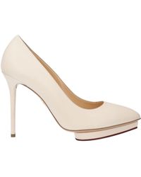 Charlotte Olympia - Ivory Pumps Leather - Lyst