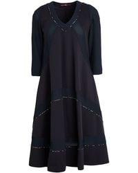 High - Tech Midnight Midi Dress Rayon, Nylon, Elastane - Lyst