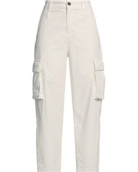 White Wise - Pants Cotton, Elastane - Lyst