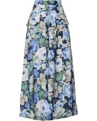 Erika Cavallini Semi Couture Long Skirt - Blue