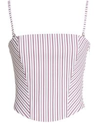 Patrizia Pepe - Burgundy Top Cotton, Polyamide, Elastane - Lyst