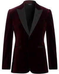 dunhill - Burgundy Blazer Cotton - Lyst